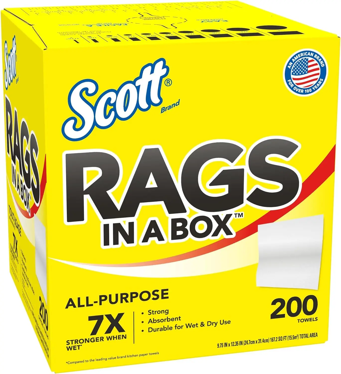 KCC75260 - Scott Absorbent Cleaning Sheet Towels, Household Disposable Cleaning Cloths in a Box Pack
