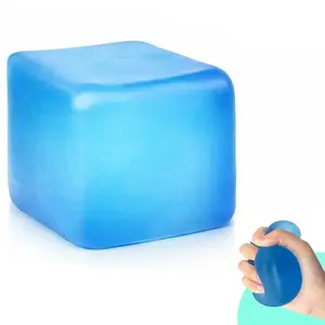 Premium Block Squeez'M Cube - Decompression Squeeze Home Supply Toy for Kids, Moldable Fidget, Stress Relief Tool, Work Companion, Quiet Sensory Grippie, Squishy, Colorful Durable Gift-Ready