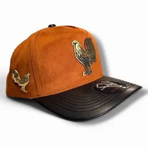 Rooster Hat With Rooster Pin Caramel Cap SnapBack - Adjustable Fit, Casual Style, Perfect for Everyday Wear