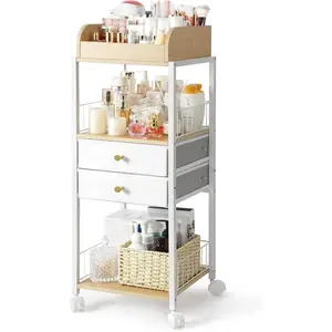 Makeup Organizer, Floor Skincare Organizers, Make Up Organizers and Storage with Drawers, Vanity Organizer  Display Cases Holder for  Care  Polish Perfume Makeup brush Hair Tool
