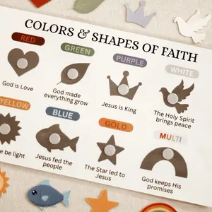 Christian Shapes Learning Board | Toddler Busy Book Montessori Homeschool Activities