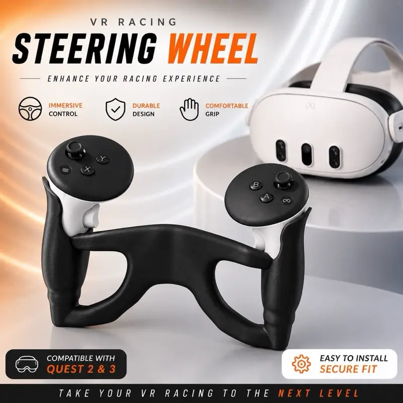VR racing wheel - Quest 2 & 3