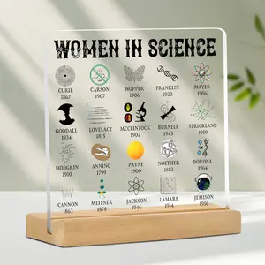 Unique Science Gift for Science Teachers, Birthday Gift for Science Enthusiasts, Woman Scientist Desk Decor for Home Office, Vintage Plaque Decor, Acrylic Plaque Sign