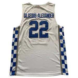 Men Basketball Jersey Sleeveless #1 #12 #22 White Blue Embroidery Gift For Christmas, New Year