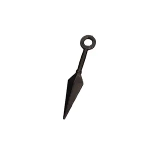 All Black Kunai Fidget Tool - Simple Design with Circular Handle and Straight Blade Shape