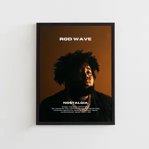 Rod Wave   Poster, Nostalgia Album, Music Artist Album Cover Wall Art NO FRAME