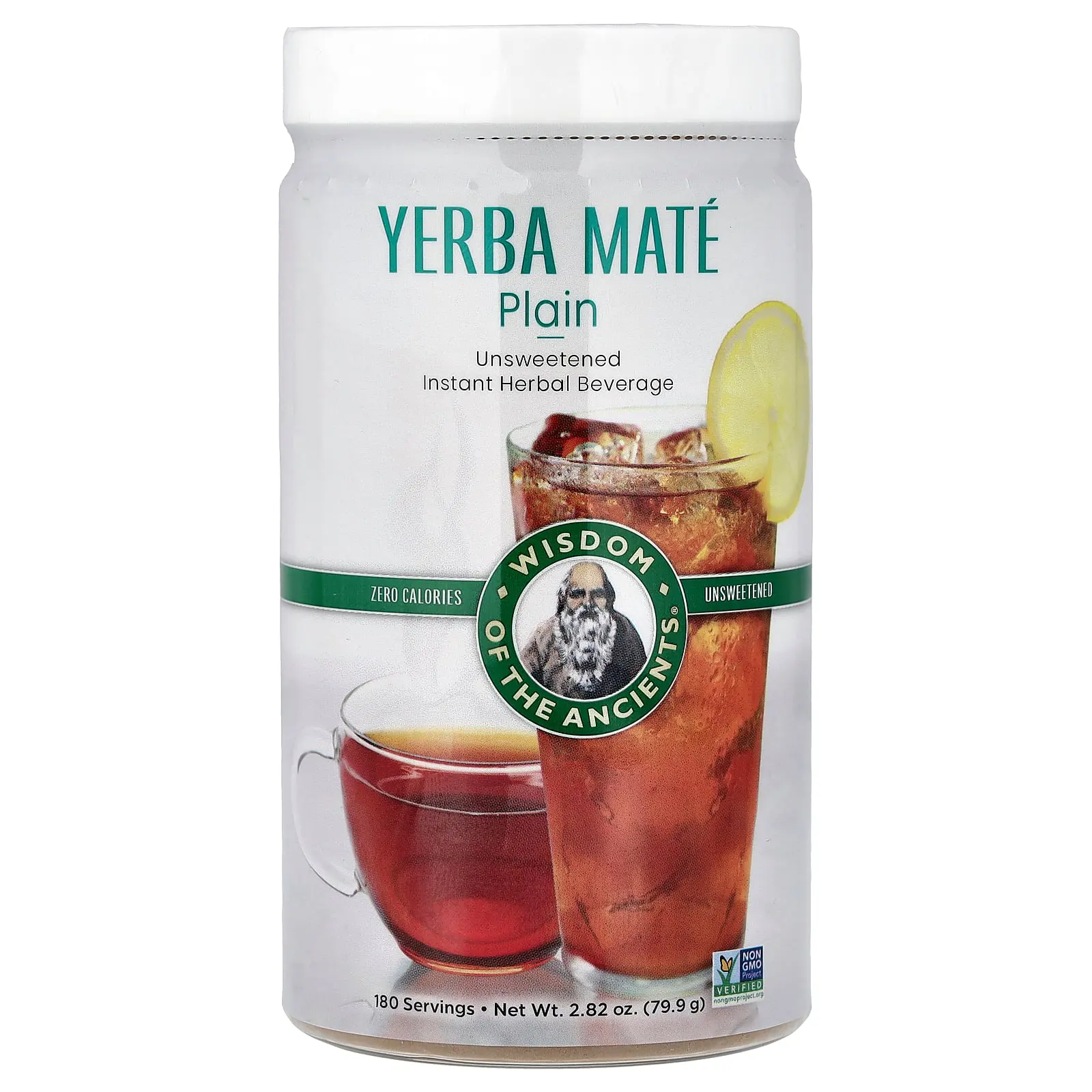 Wisdom Of The Ancients Yerba Mate Plain, Instant Herbal Tea, Unsweetened, 2.82 oz (79.9 g)