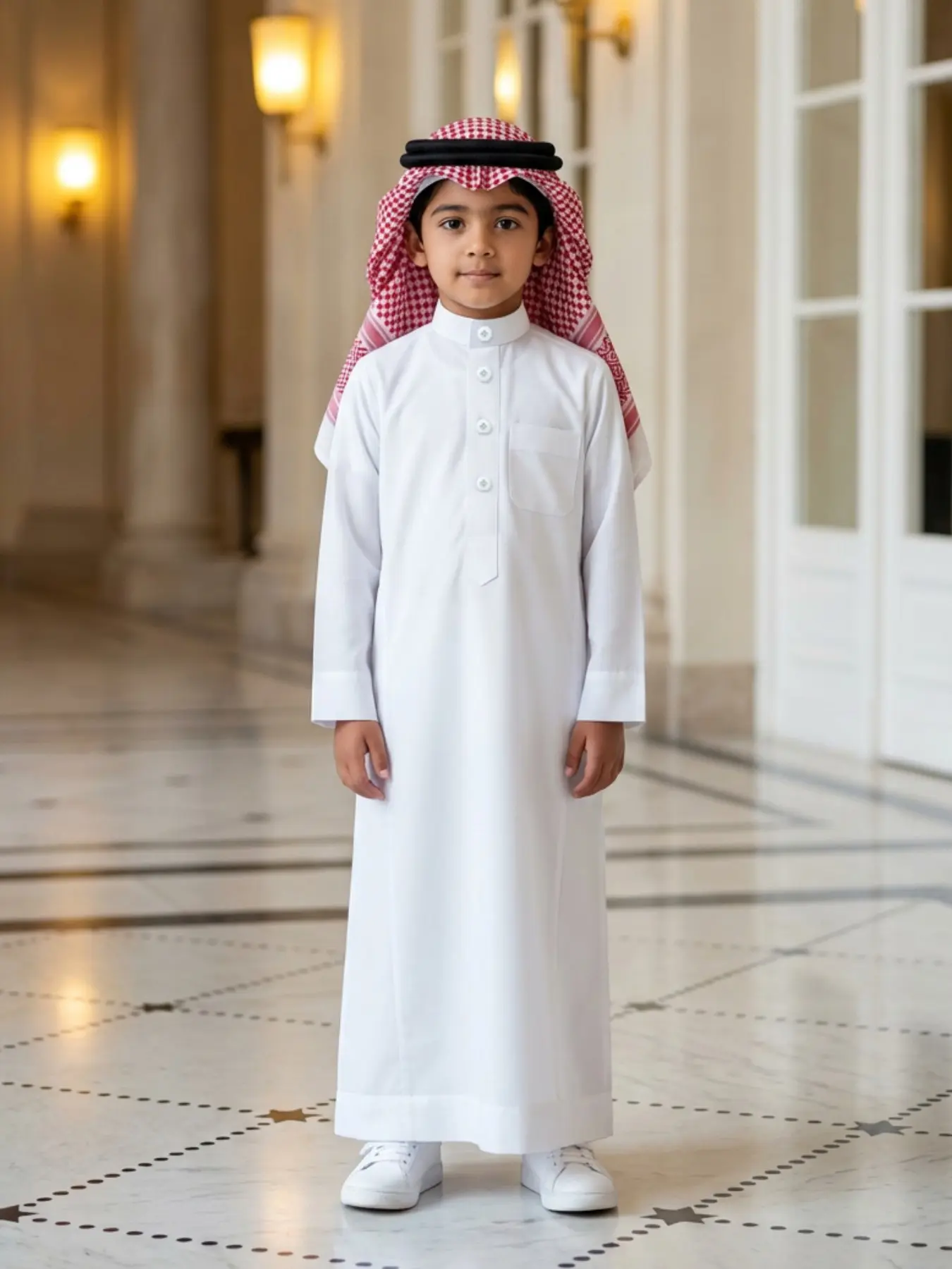 Boys Muslim Modest Clothing Modesty For Muslim Saudi Arabian Traditional Thobe Long Sleeve Stand Collar Button Front Pocket Ramadan/eid Gown Kids Clothing Formal