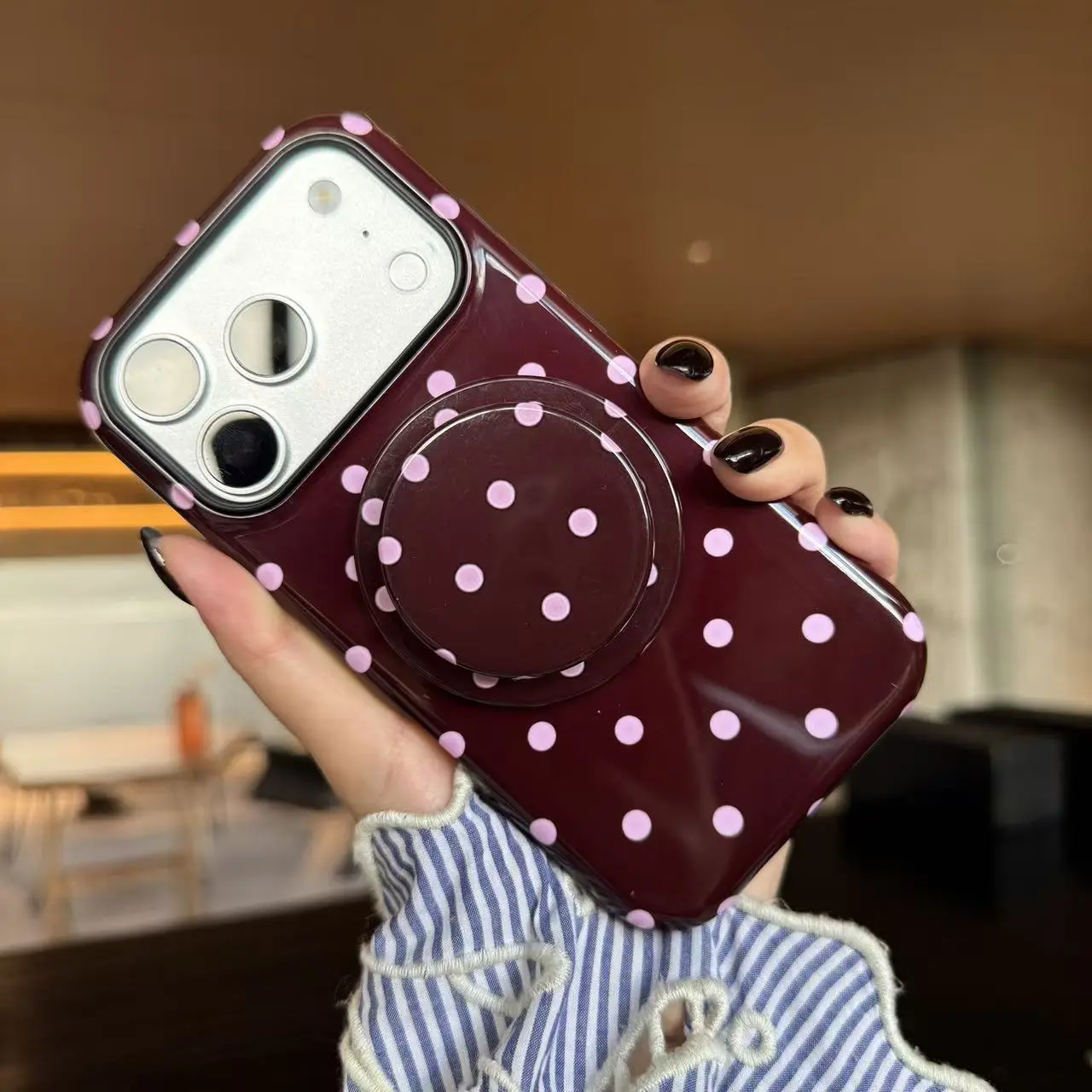 Aivona For iPhone 17 16 15 14 13 Magnetic Phone case Polka Dot Protective Cover 16 Plus Phone Case [Applicable to Magsafe] Cheetah Case For Women For Girls