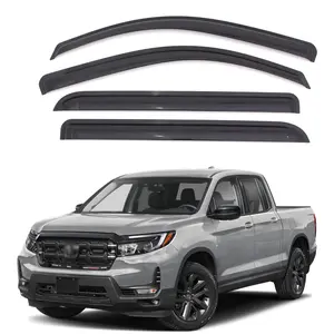 4PCS Truck Car Window Rain Shields, Curved External Mount WeatherShields, Automotive Exterior Accessories for 2017-2025 Ridgeline Vehicles