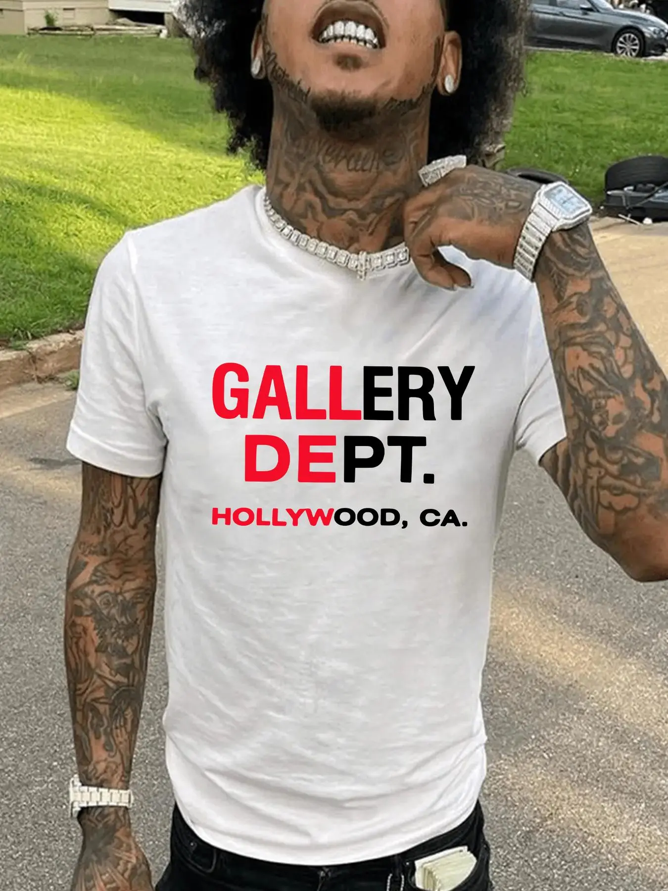 Men's Letter Print Round Neck Tee, Loose Casual Short Sleeve Athletic Crew Neck T-Shirt for Daily Wear, Fashion Men's Top, Casual Sporty Top for All Seasons