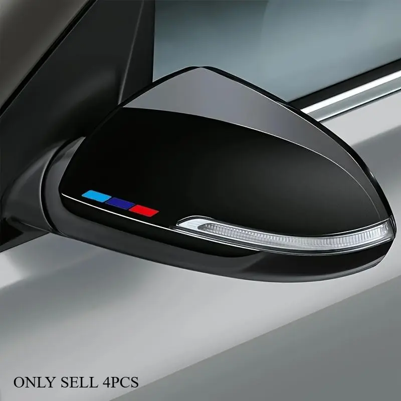 4PCS/SET Hardcore Decor Performance Sport Sticker, Car Decals, Car Decorations, Car Decorative Sticker, Stickers For Cars, For car side mirrors, backpacks, Add simple stripe details