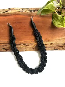 The Ejo Rope Chain - Handwoven Paracord Strap with Genuine Leather Ends & Durable Metal Clasps - 36 Inches Total Length - Versatile Purse Strap or Pants Chain