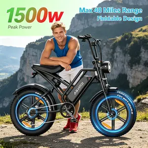 ASKMY Fat Tire Electric Bike | 48V 1500W Electric Mountain Bicycle |20"x4.0" Tires | 7-Speed | Adult E-Bike for Off Road,  15Ah Long Range Battery | Trail & Commuting