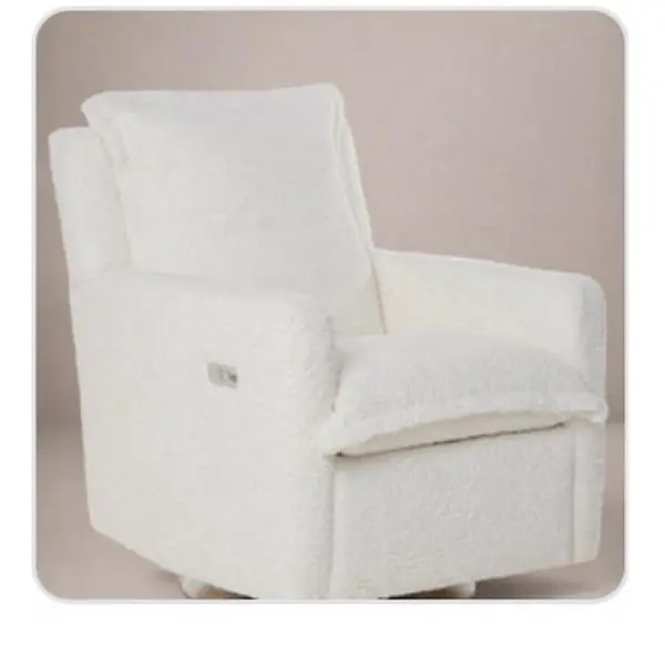 Flynn – Gliding Swivel Nursery Recliner - Sheepskin Cloud