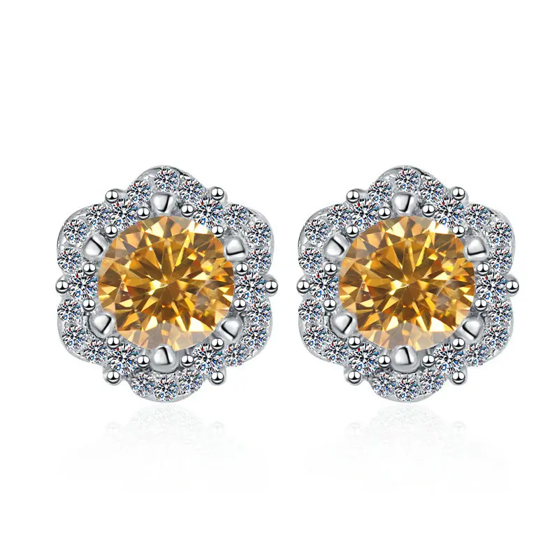 [D color moissanite] 50 point champagne