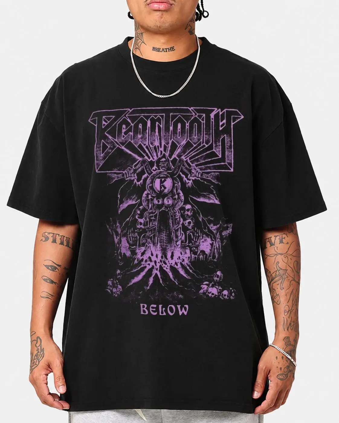 Beartooth Aggressive Skull Graphic T Shirt Gift For Fans Hardcore Music Tee