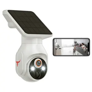 1080p Wireless Camera with Solar Panel, AI Human Detection, Smart Motion Tracking, Night Vision, 2-Way talk, Cloud Storage, 2.4 GHz Wi-Fi, Outdoor Security Camera