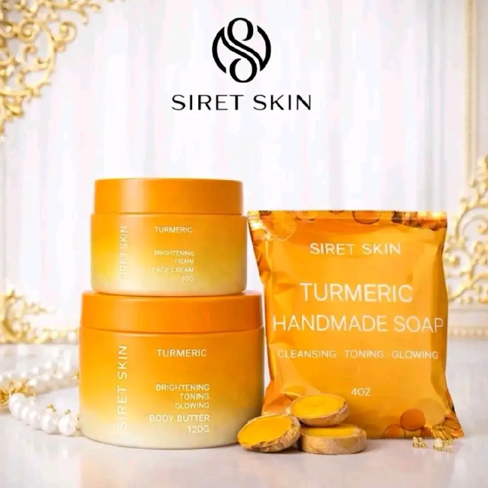 Turmeric Mini Trio Set – Face Cream, Body Butter & Soap