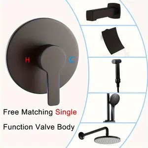 1pc Single-Function Shower Mixing Valve Kit with Internal Thread (for /EU) - Wall-Mounted Shower Control Valve, Easy Installation Bath/Shower Temperature Regulator, Compatible with most Bathrooms & Plumbing Systems