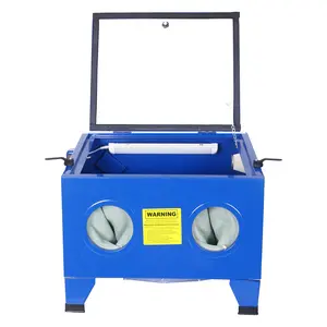 Bench Top Portable Sand Blaster Cabinet Kit 25gallon,sanblasting cabinet 80psi Heavy Duty Power Tools