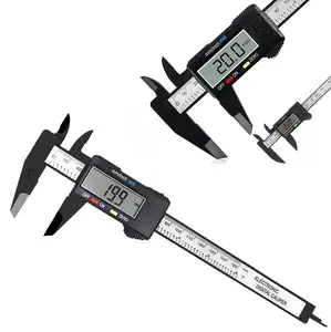 6" (150mm) Carbon Fiber Electronic Digital Vernier Caliper - Electronic Type Measuring Gauge with Large LCD Screen, Large Screen