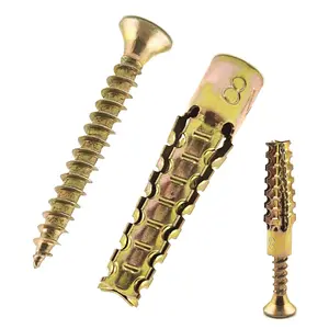 200PCS Self-Drilling Wall Anchor Kit 2026 Upgraded Gecko-Style Multi-Tooth Anchors 100LBS Load for Concrete Wood Hollow Walls Repair
