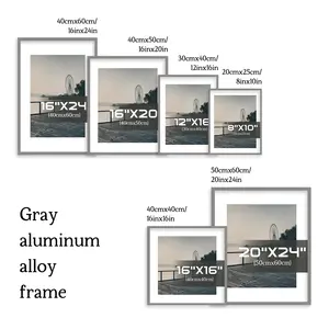 Aluminum Frame with Acrylic Front - 8x10 12x16 16x24 Inch Shatterproof Photo Frame, Crystal Clear Wall Art Display for Home/Office - Lightweight, Easy to Hang (silver) Decor Hanging  Industrial