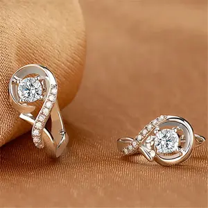 A pair of versatile, fashionable, elegant, and minimalist alloy ring earrings for women - perfect for daily wear or gifts, Valentine's Day special