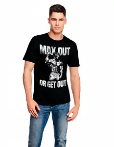 Max Out or Get Out T-Shirt Men | Gym Motivation Tee | Bodybuilding Fitness Shirt for Men & Women