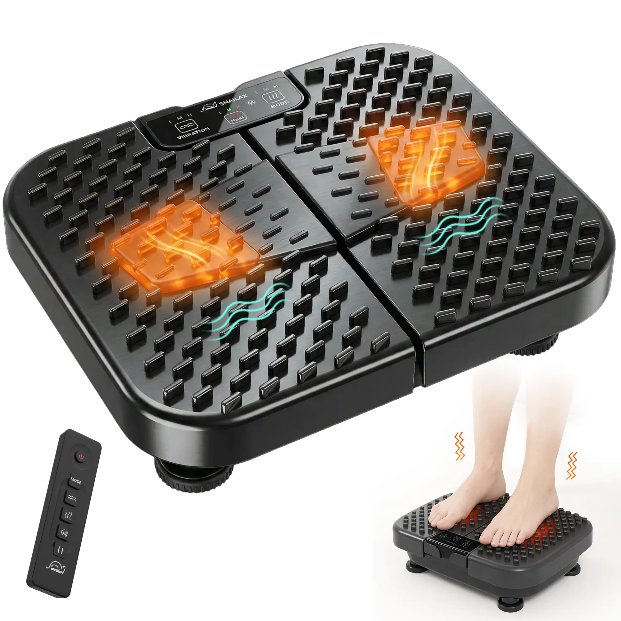 Snailax Foot Massager with Heat & Remote Control, Vibration Feet Massager for Relaxing Foot Massage at Home