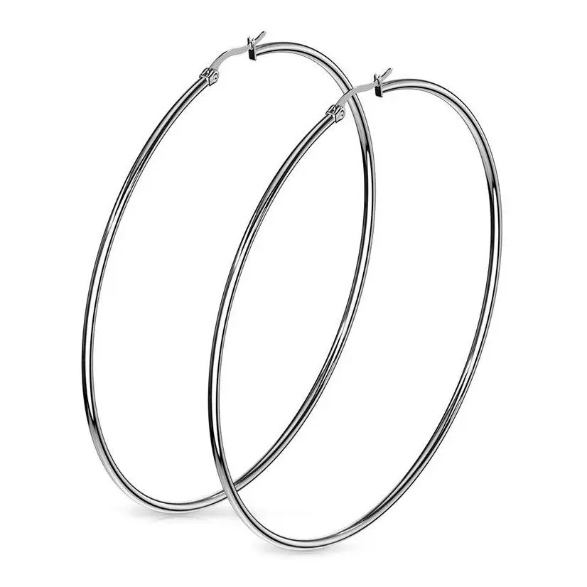20G Polished Hoop Earrings