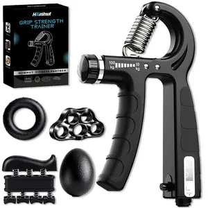6-in-1 Adjustable Hand Grip Strengthener Kit Forearm Trainer Finger Exerciser for Grip Strength & Rehabilitation