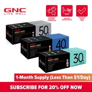 GNC Age-Based Vitapaks Program for Men - 30+/40+/50+ Daily Packs for Overall Wellness with Multivitamin, Stress Support, Beautiful Skin, Bone Health & Omega-3s, Fitness, Jumpstart