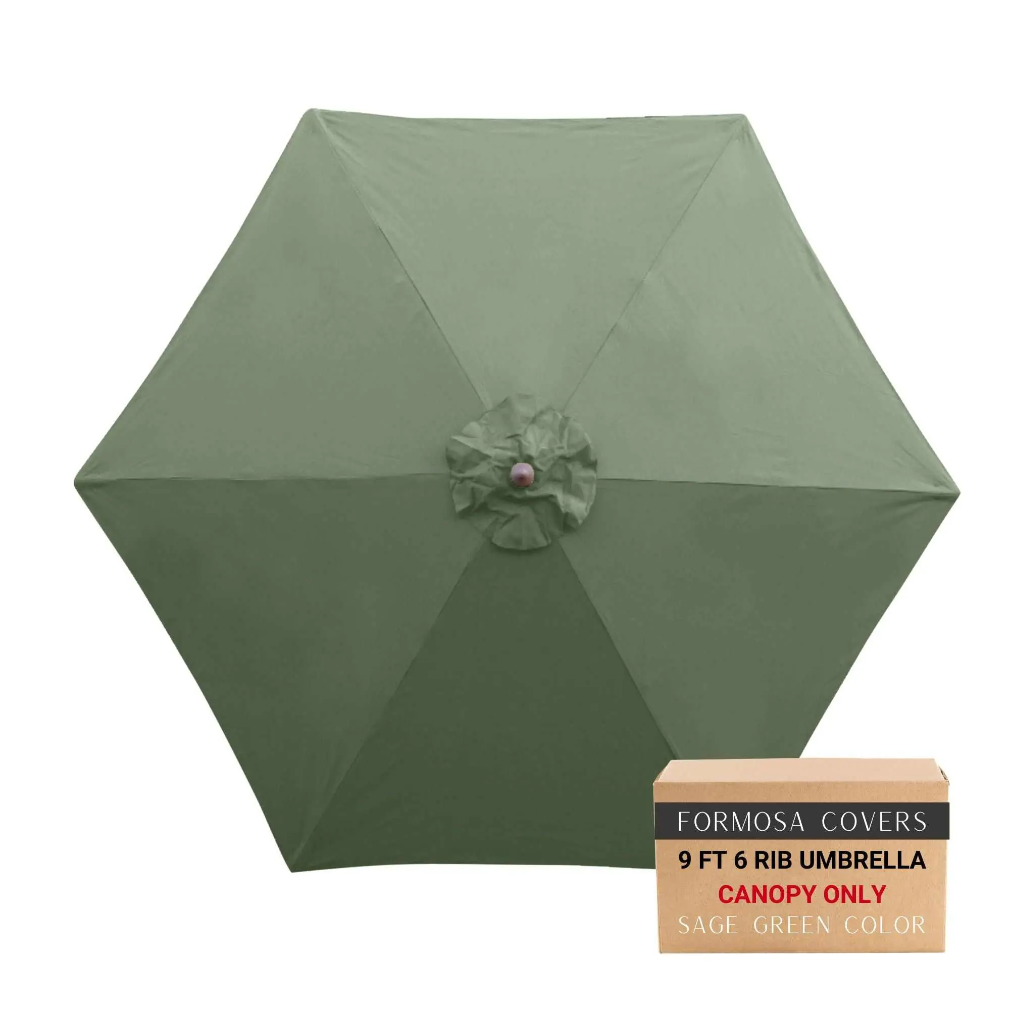 9ft Market Patio Umbrella 6 Rib Replacement Canopy Sage Green Heavy Duty Outdoor Patio Umbrella Canopy Replacement