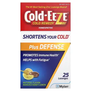 Cold Eeze Cold Remedy, Homeopathic Plus Defense, Natural Manuka Honey Lemon, 25 Lozenges