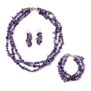 Handmade Chunky Beaded Costume Jewelry Set for Women Statement Bracelet Earrings Sead Beaded Necklace Kit 8"-20" Boho Necklace Set - Summer Beach Jewelry for Womens Birthday Christmas Gifts