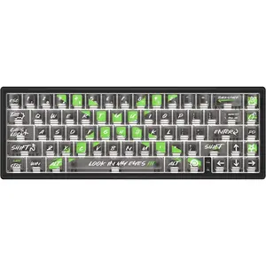 Womier Transparent Keycaps,Custom Cherry Profile Keycaps Set Fit for 60% 65% 75% US Layout Keyboard