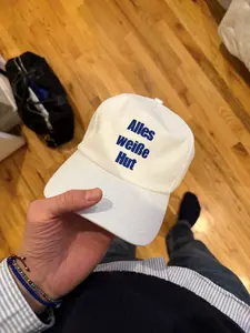 EIFERT Alles weiße Hut - Unstructured 5-Panel Cap in 100% Cotton Twill with Adjustable Snap-Back Closure and Full Stitch-Lined Interior