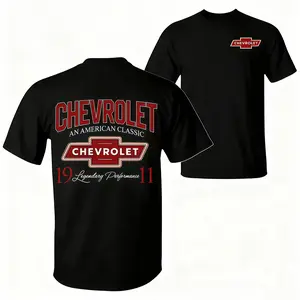 Vintage Chevrolet T-Shirt, Classic 1911 Chevy LogoGraphic Tee,Retro American Car Shirt, OversizedStreetwear Top for Men and Women