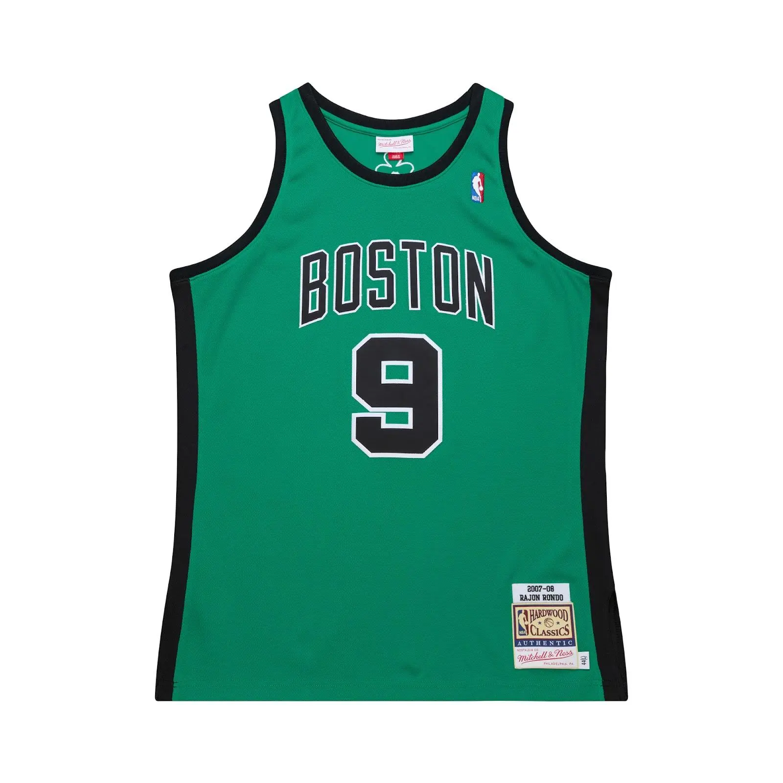 Rajon Rondo Boston Celtics 2007-08 Kelly Green Authentic Jersey NBA Throwback Basketball Hardwood Classics Fan Gear Mitchell & Ness