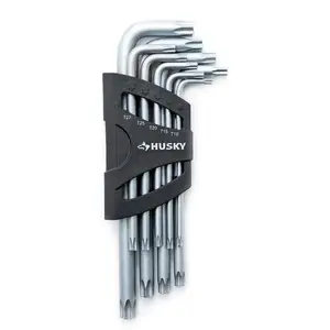 9 Pieces Torx Star Allen Wrench Set, Long Arm Star Key Set T10-T50, Chrome Vanadium Steel