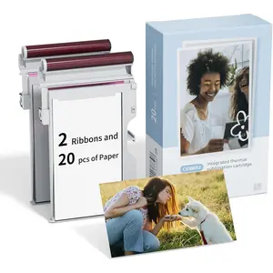 2"x3" - Photo Paper and Color Ribbon Refill (20 Sheets), Compatible with  CP2100 Mini Photo Printer & Z3  Camera