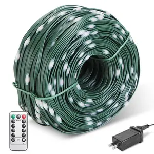 Outdoor Decorative Lights, 330ft 1000 LED String Lights - Wireless Remote-Controlled, IP44 Waterproof, 8 Lighting Modes, 8 Brightness Levels, Timer, Plug-In for Christmas, Wedding, Garden Party, XMM Tree