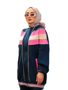 Women’s Sporty Double Crepe Training Set (Top & Pants) , دلة رياضية نسائية من دابل كريپ، مريحة بتصميم واسع ومناسبة للارتداء اليومي