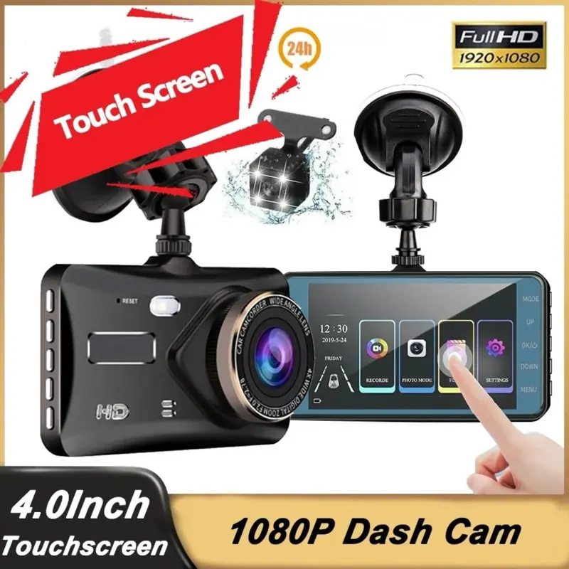 Touch Screen Dash Camera 1080p Dual cameras with loop recording Touch Screen Dash Camera 1080p Dual cameras with loop recording
