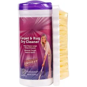 Carpet & Rug Dry Cleaner w/Brush - Dogs & Cats Pet, , , Carpet Cleaner  - Strength Odor Eliminator, Stains Spot Remover, Non Liquid & No Harsh  (1 lb)