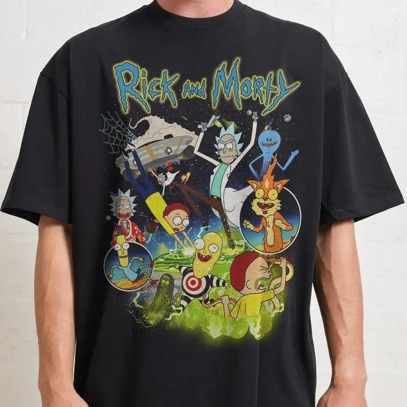 Rick And Morty Vintage T-Shirt, TV Series Tee, Unisex Meme Cringe Funny Shirt, Menswear Womenswear