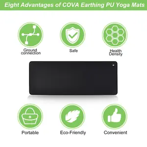 PU Grounding Mattress for Improved Sleep and Pain Relief, Grounding Mat with Grounded Cord, Plug