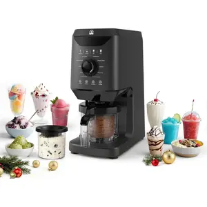 12-in-1 Ice Cream Maker Machine – 11 Preset Programs & Self-Cleaning Frozen Yogurt Maker for Gelato, Slushies, Milkshakes, Sorbet & Mix-ins, Comes with 2 Pint Containers for Home & Office